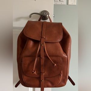 Gently used Madewell leather backpack purse